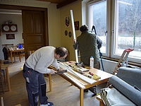 Horst und Manfred bei der Arbeit